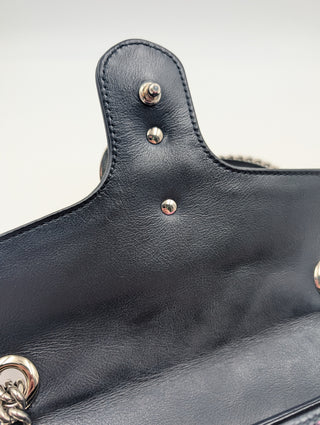 Purple GG Marmont Flap Monogram Shoulder Bag