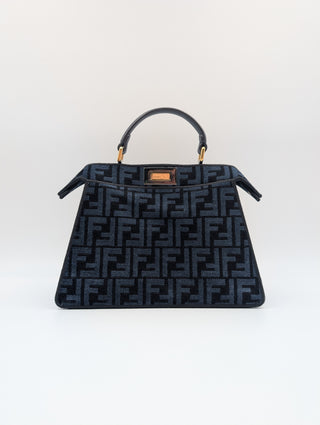 Fendi Dark Blue Monogram Peekaboo Iseeu