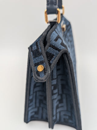 Fendi Dark Blue Monogram Peekaboo Iseeu
