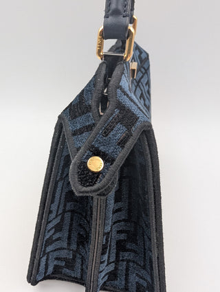 Fendi Dark Blue Monogram Peekaboo Iseeu