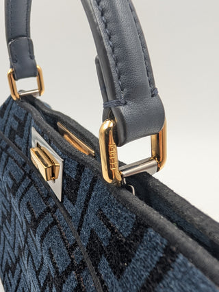 Fendi Dark Blue Monogram Peekaboo Iseeu