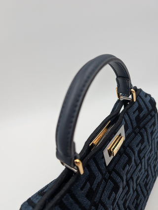 Fendi Dark Blue Monogram Peekaboo Iseeu