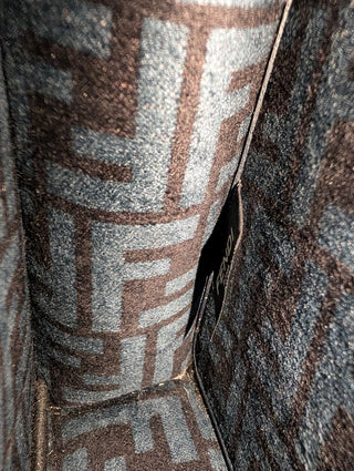 Fendi Dark Blue Monogram Peekaboo Iseeu