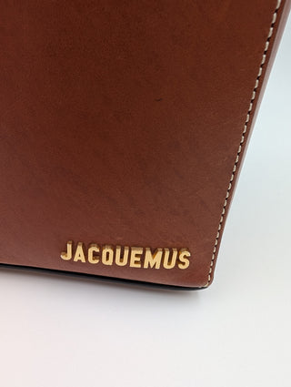 Brown Leather Le Seau Carre Bucket Bag