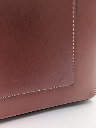 Brown Leather Le Seau Carre Bucket Bag