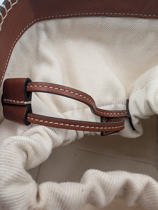 Brown Leather Le Seau Carre Bucket Bag