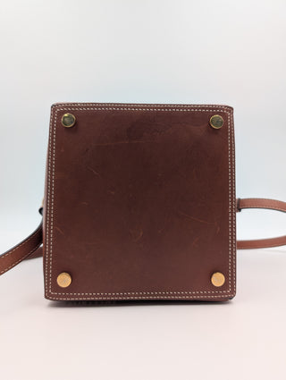 Brown Leather Le Seau Carre Bucket Bag