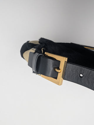 Black And Gold Baguette Handbag