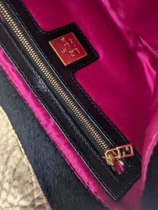 Black And Gold Baguette Handbag