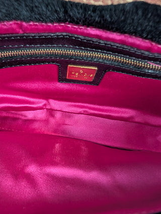 Black And Gold Baguette Handbag