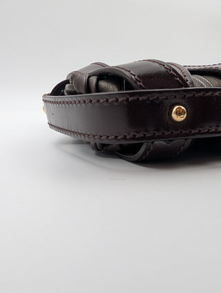 Dark Brown Plisse Chef Handbag