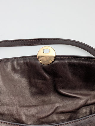 Dark Brown Plisse Chef Handbag