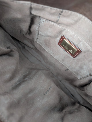 Dark Brown Plisse Chef Handbag