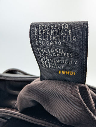 Dark Brown Plisse Chef Handbag