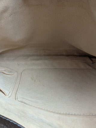 Brown Shiny Woven Handbag