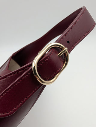 Burgundy Jackie 1961 Small Leather Shoulder Bag