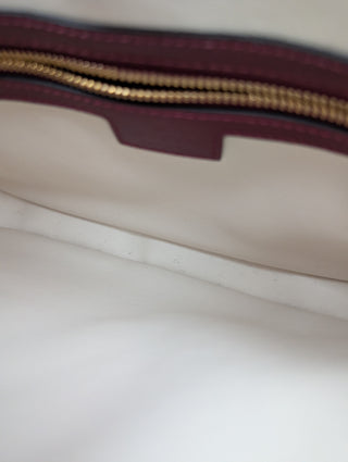 Burgundy Jackie 1961 Small Leather Shoulder Bag