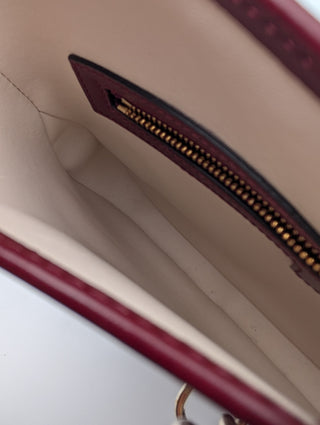 Burgundy Jackie 1961 Small Leather Shoulder Bag