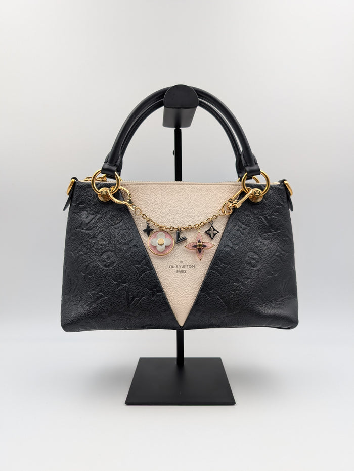 Black And Beige Monogram Empreinte V Handbag With Accessories