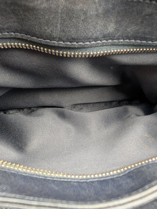 Black Patent Accordion Shopping Tote