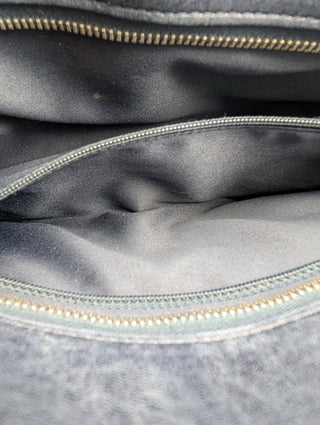 Black Patent Accordion Shopping Tote