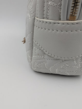 White Demetra Vanitas Top Handle Bag In Quilted Leather