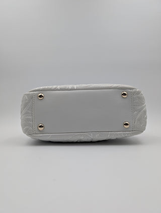 White Demetra Vanitas Top Handle Bag In Quilted Leather