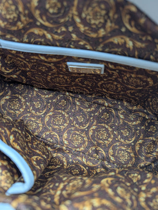 White Demetra Vanitas Top Handle Bag In Quilted Leather