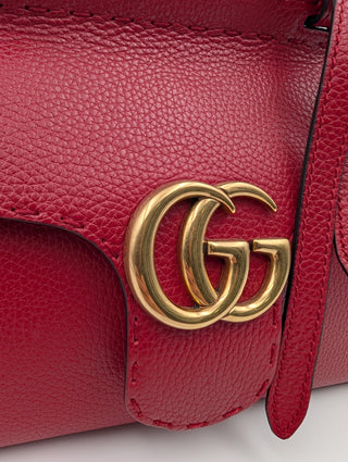 Red GG Marmont Top Handle Bag