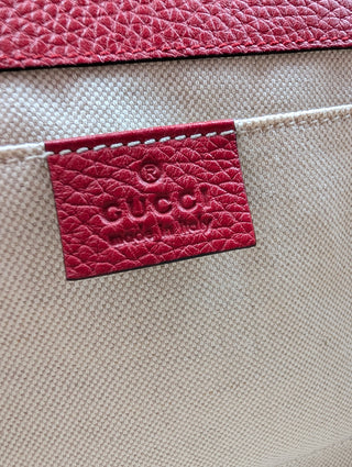 Red GG Marmont Top Handle Bag