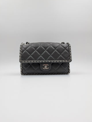 Grey Handbag With Shoulder Strap