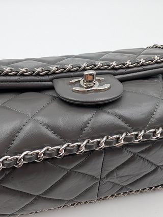 Grey Handbag With Shoulder Strap