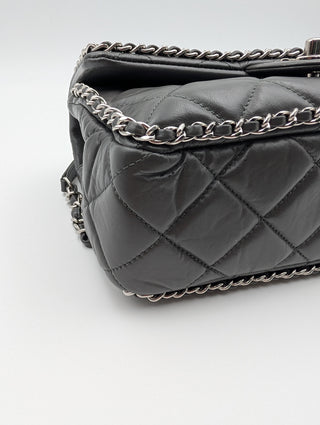 Grey Handbag With Shoulder Strap