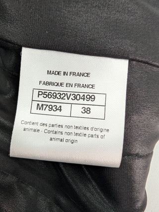 Black And White Tweed Jacket With Silver Chain Inside