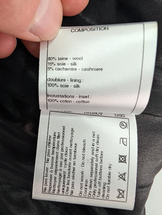 Black And White Tweed Jacket With Silver Chain Inside