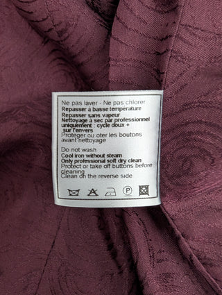 Burgundy Sequined Blazer With Inner Vest
