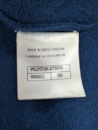 Blue And White Cardigan With Crystals