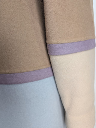 Khaki And Light Blue Coat