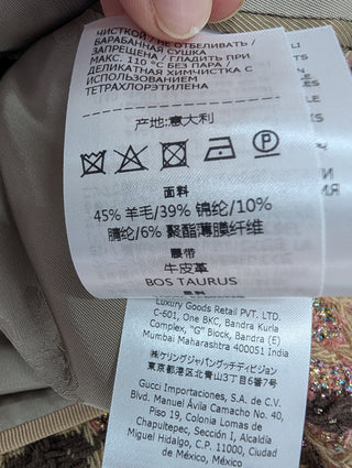 Brown And Pink Checker Tweed Jacket