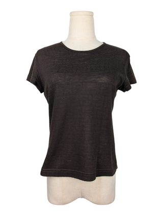 Brown Round Neck Tee