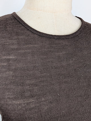 Brown Round Neck Tee