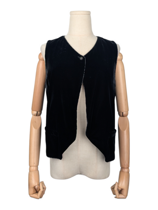 Black Velvet Vest
