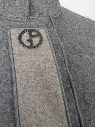 Grey Cashmere Jacket with Beige Patches
