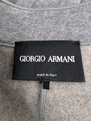 Grey Cashmere Jacket with Beige Patches