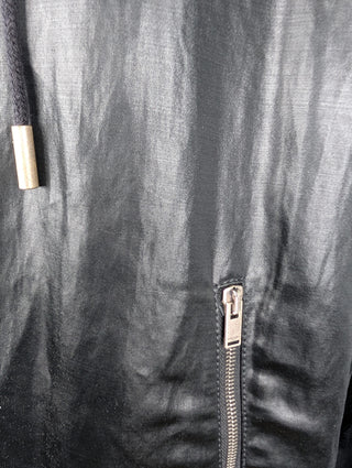 Black Lambskin Jacket With Hood