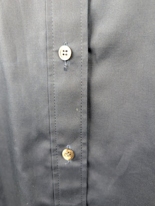 Navy Dress With Multi Color Cotton Floral Embroidery