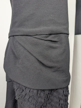 Black Strap Dress With Chiffon Mesh