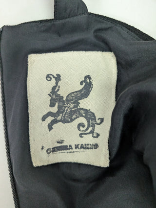 Black Strap Dress With Chiffon Mesh