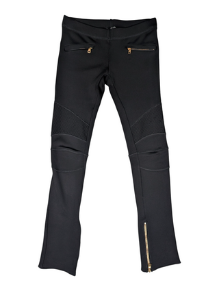 Black Stretched Pants With Knee Pads