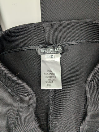 Black Stretched Pants With Knee Pads